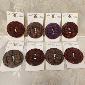 8 Large Buttons - 2 1/16" - 53mm - Belle Buttons By Dritz Lot
